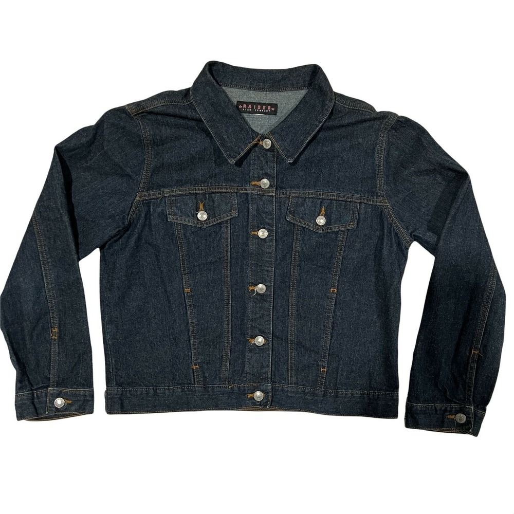 Blue Denim Trucker Jacket Raider Jean Company Brand Womens Med Regular 8 /10